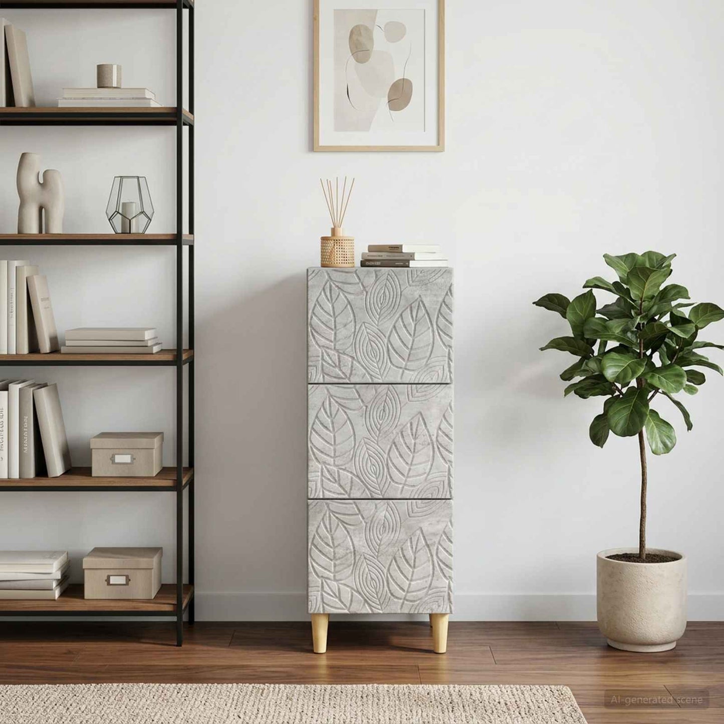 Mobile con Cassetti Grigio Cemento 33 x 34,5 x 90 cm | homemem39