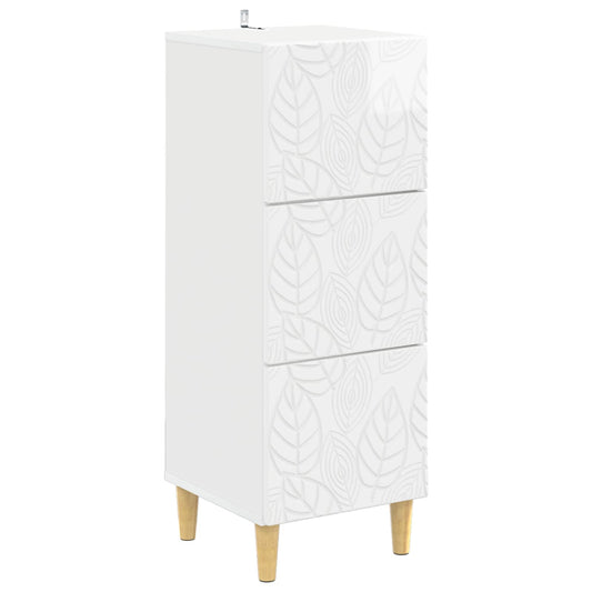 Mobile con Cassetti Bianco Lucido 33 x 34,5 x 90 cm | homemem39