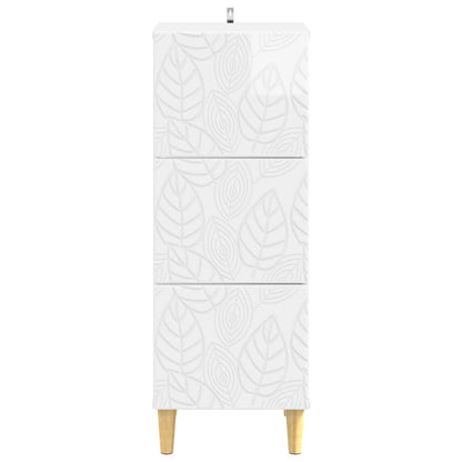 Mobile con Cassetti Bianco Lucido 33 x 34,5 x 90 cm | homemem39