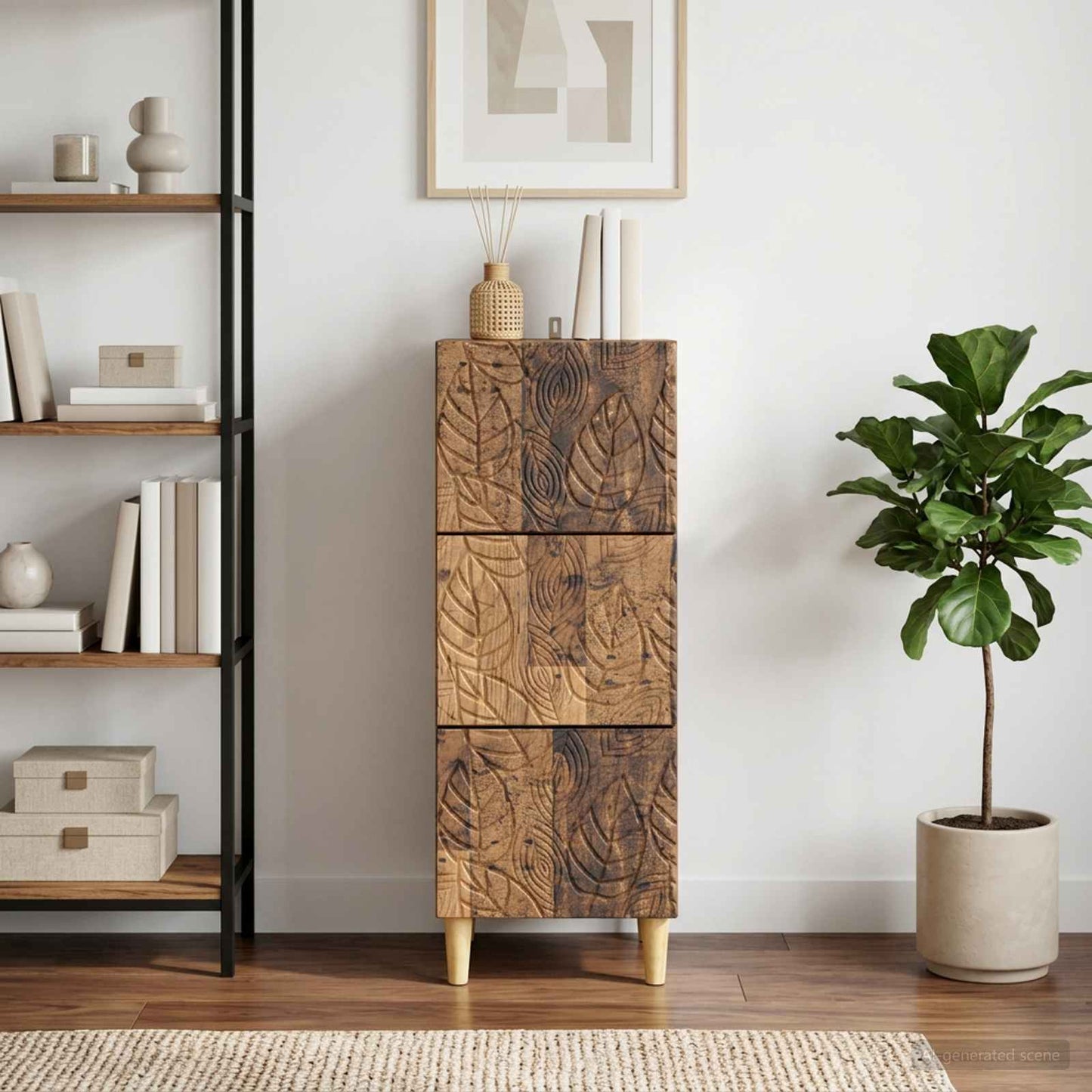 Mobile con Cassetti Legno antico 33 x 34,5 x 90 cm