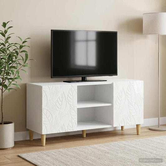 Mobile TV 102 x 34,5 x 50 cm Bianco Lucido Legno ingegnerizzato