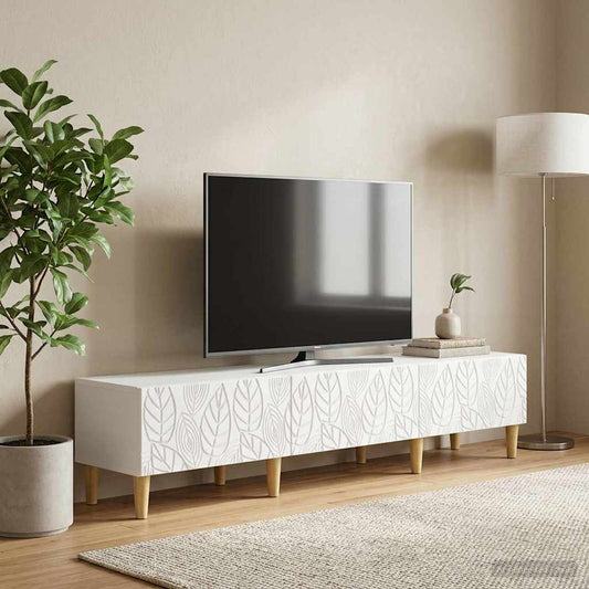 Mobile TV 147 x 34,5 x 30 cm Bianco Legno ingegnerizzato