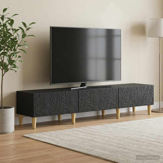 Mobile TV 147 x 34,5 x 30 cm Nero Legno ingegnerizzato