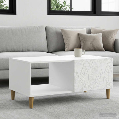 Tavolino da salotto Bianco 90 x 50 x 40 cm Legno ingegnerizzato | homemem39