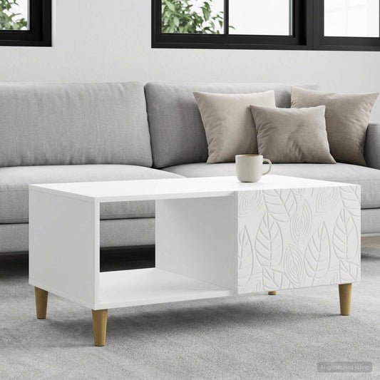 Tavolino da salotto Bianco 90 x 50 x 40 cm Legno ingegnerizzato | homemem39