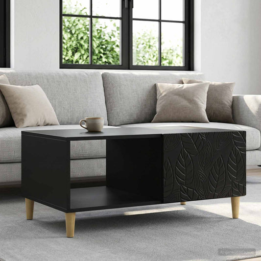 Tavolino da salotto Nero 90 x 50 x 40 cm Legno ingegnerizzato