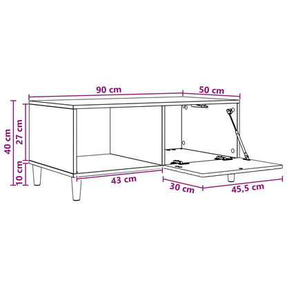 Tavolino da salotto Grigio Cemento 90 x 50 x 40 cm | homemem39