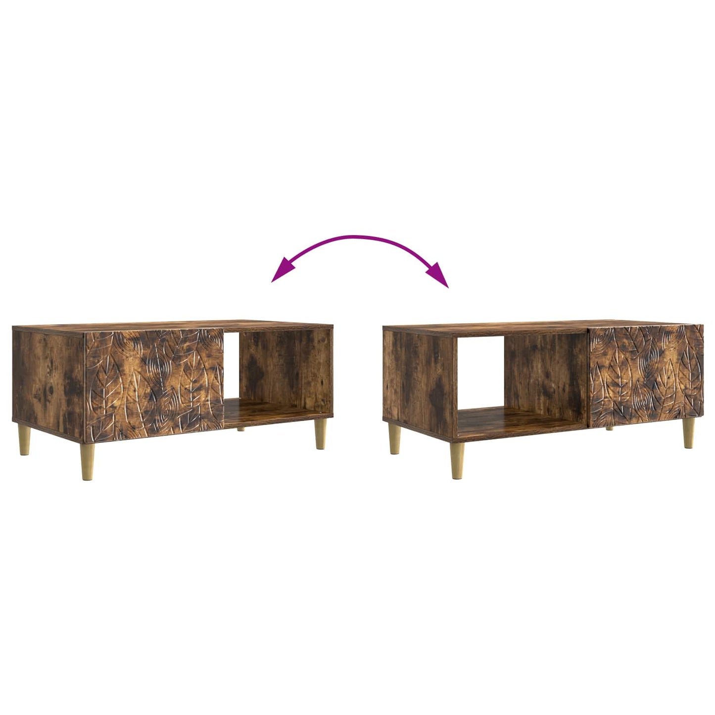 Tavolino da salotto Rovere Fumo 90 x 50 x 40 cm | homemem39