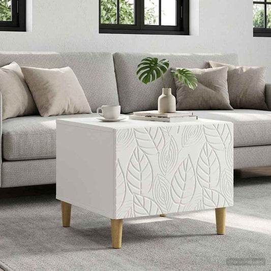 Tavolino da salotto Bianco 50 x 49 x 40 cm Legno ingegnerizzato