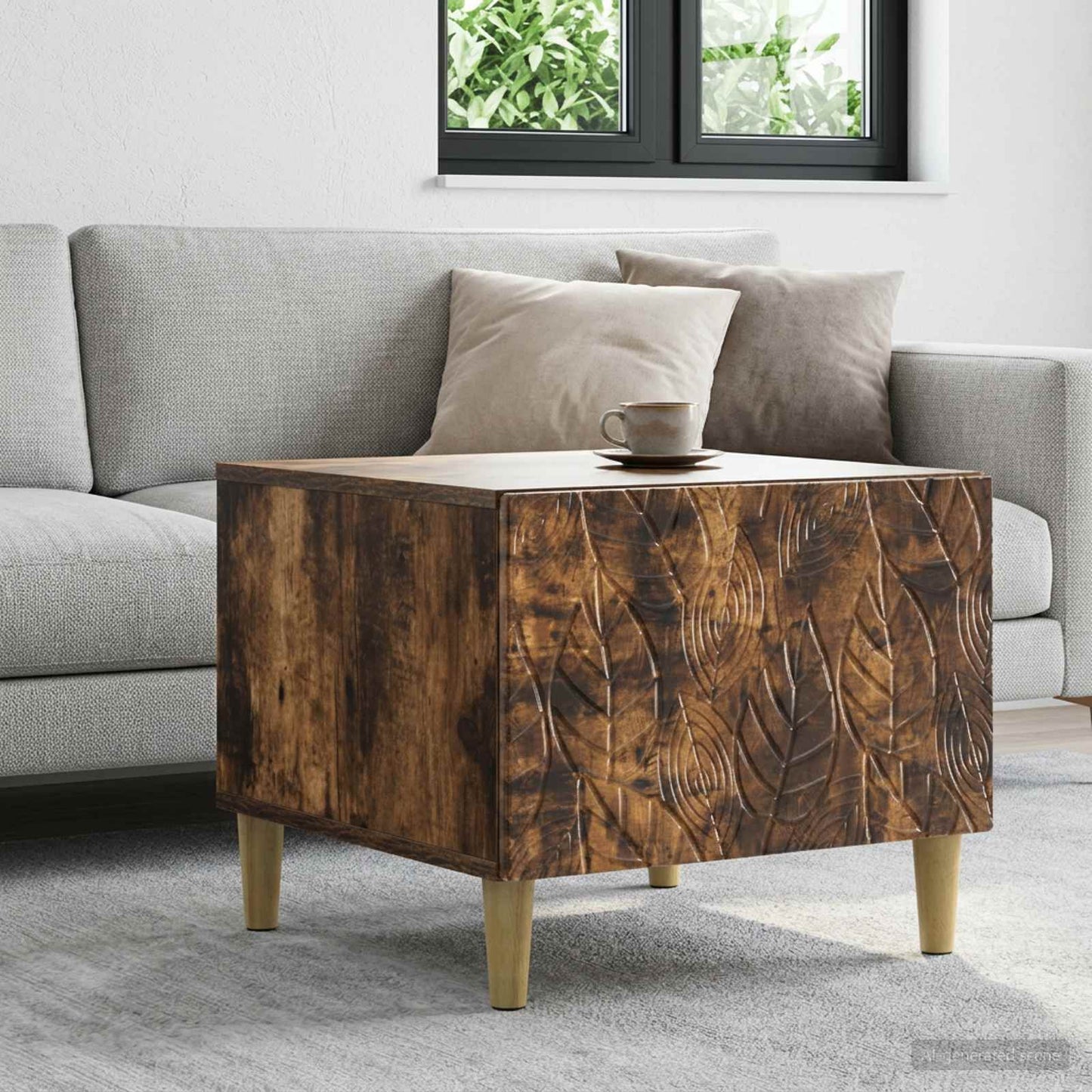 Tavolino da salotto Rovere Fumo 50 x 49 x 40 cm | homemem39