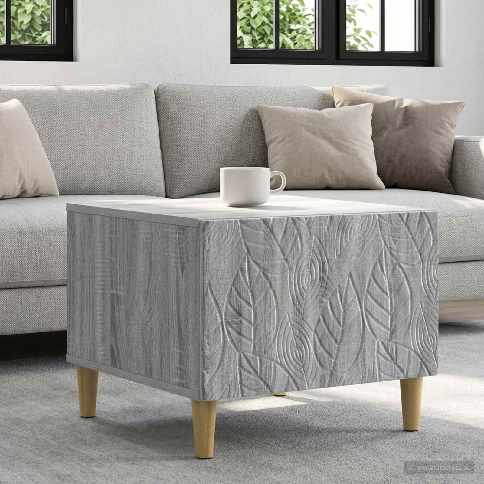 Tavolino da salotto Sonoma grigio 50 x 49 x 40 cm | homemem39