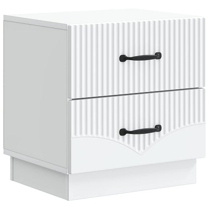 Armadio da Notte con cassetto 2 pcs Bianco 43 x 34,5 x 44,5 cm | homemem39