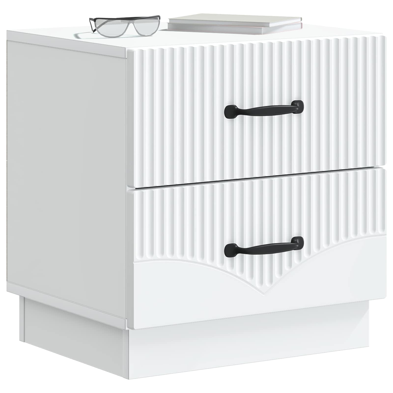 Armadio da Notte con cassetto 2 pcs Bianco 43 x 34,5 x 44,5 cm | homemem39