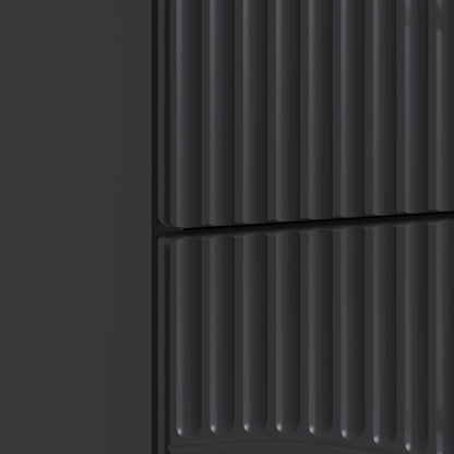 Armadio da Notte con cassetto 2 pcs Nero 43 x 34,5 x 44,5 cm | homemem39