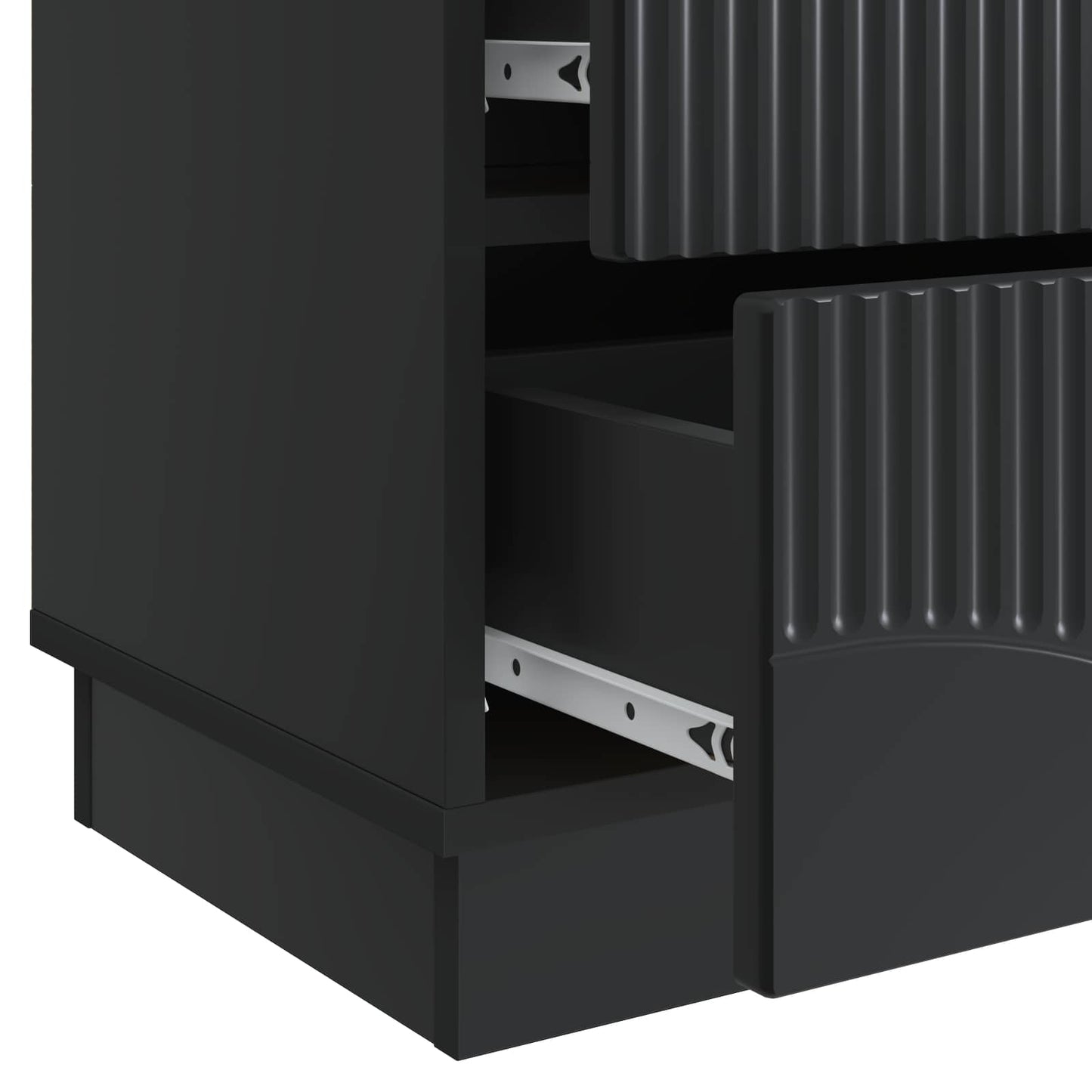 Armadio da Notte con cassetto 2 pcs Nero 43 x 34,5 x 44,5 cm | homemem39