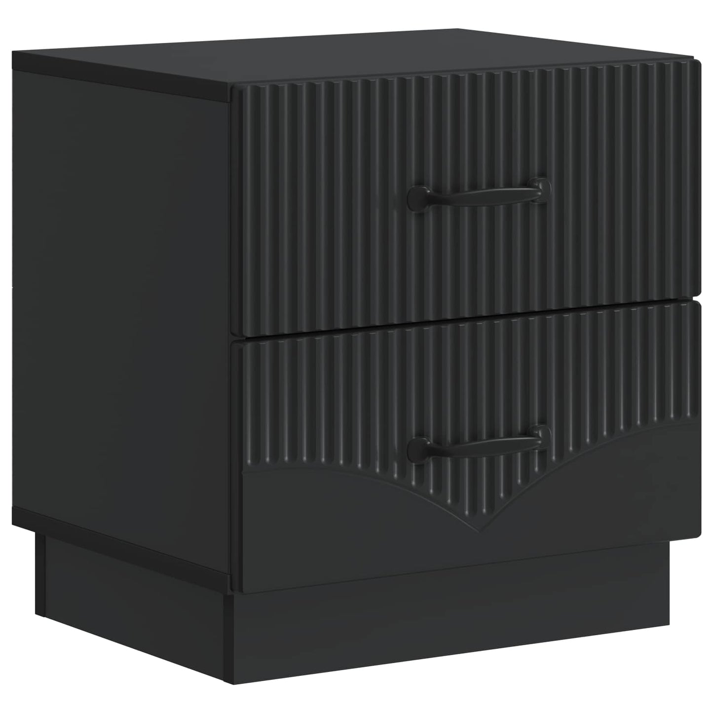 Armadio da Notte con cassetto 2 pcs Nero 43 x 34,5 x 44,5 cm | homemem39