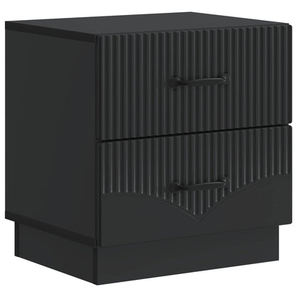 Armadio da Notte con cassetto 2 pcs Nero 43 x 34,5 x 44,5 cm | homemem39