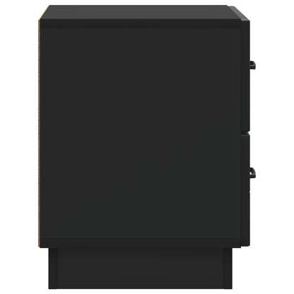 Armadio da Notte con cassetto 2 pcs Nero 43 x 34,5 x 44,5 cm | homemem39