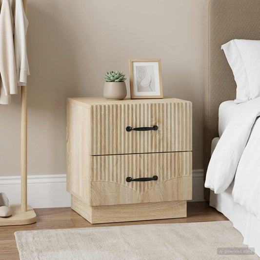 Armadio da Notte 2 pz Rovere Sonoma 43 x 34,5 x 44,5 cm