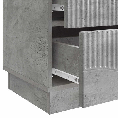 Armadio da Notte Grigio Cemento 43 x 34,5 x 44,5 cm