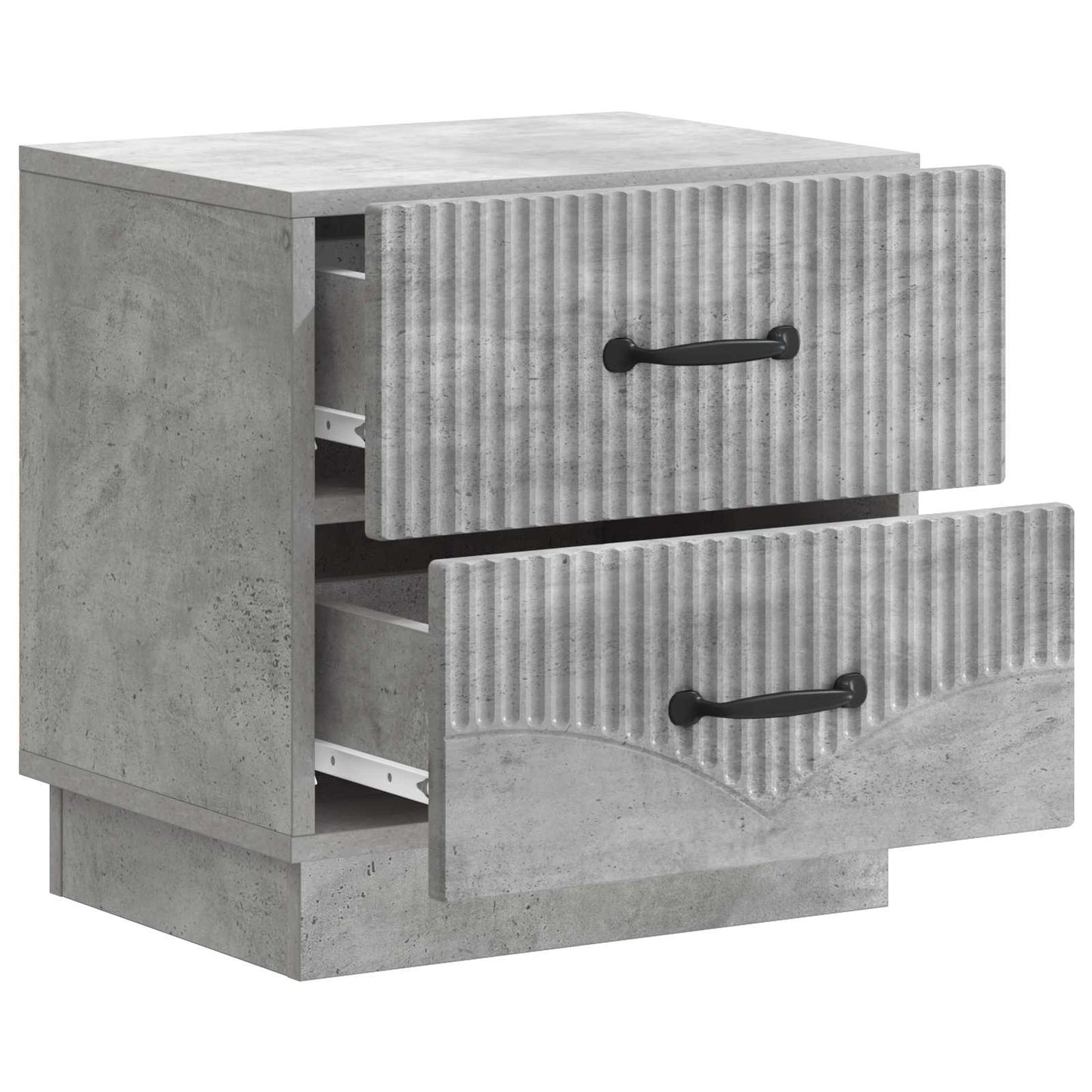 Armadio da Notte Grigio Cemento 43 x 34,5 x 44,5 cm