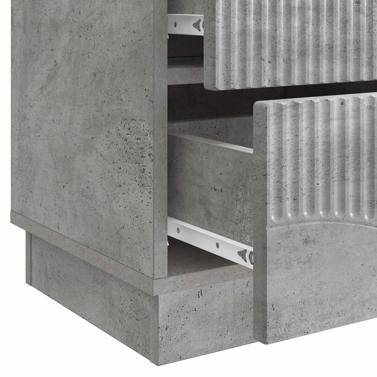 Armadio da Notte 2 pcs Grigio Cemento 43 x 34,5 x 44,5 cm | homemem39