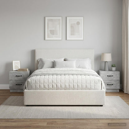Armadio da Notte 2 pz Grigio Cemento 43 x 34,5 x 44,5 cm