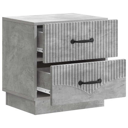 Armadio da Notte 2 pcs Grigio Cemento 43 x 34,5 x 44,5 cm | homemem39