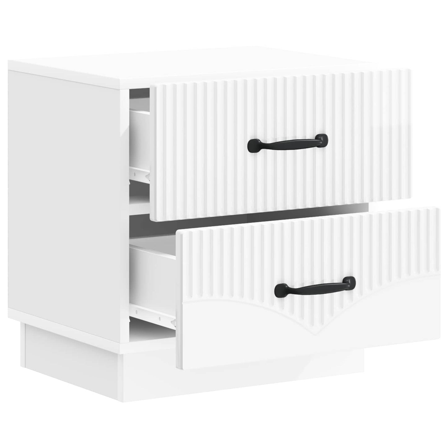 Armadio da Notte con cassetto Bianco Lucido 43 x 34,5 x 44,5 cm | homemem39