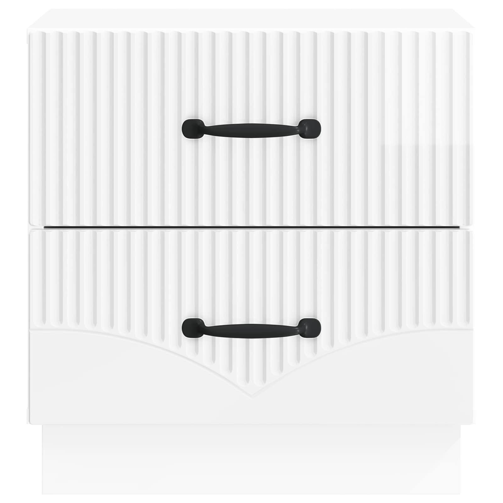 Armadio da Notte con cassetto Bianco Lucido 43 x 34,5 x 44,5 cm | homemem39
