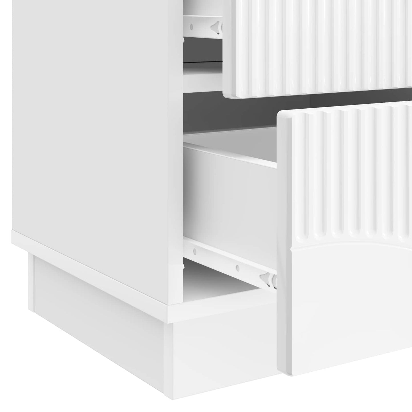 Armadio da Notte 2 pcs Bianco Lucido 43 x 34,5 x 44,5 cm | homemem39