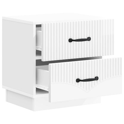 Armadio da Notte 2 pcs Bianco Lucido 43 x 34,5 x 44,5 cm | homemem39