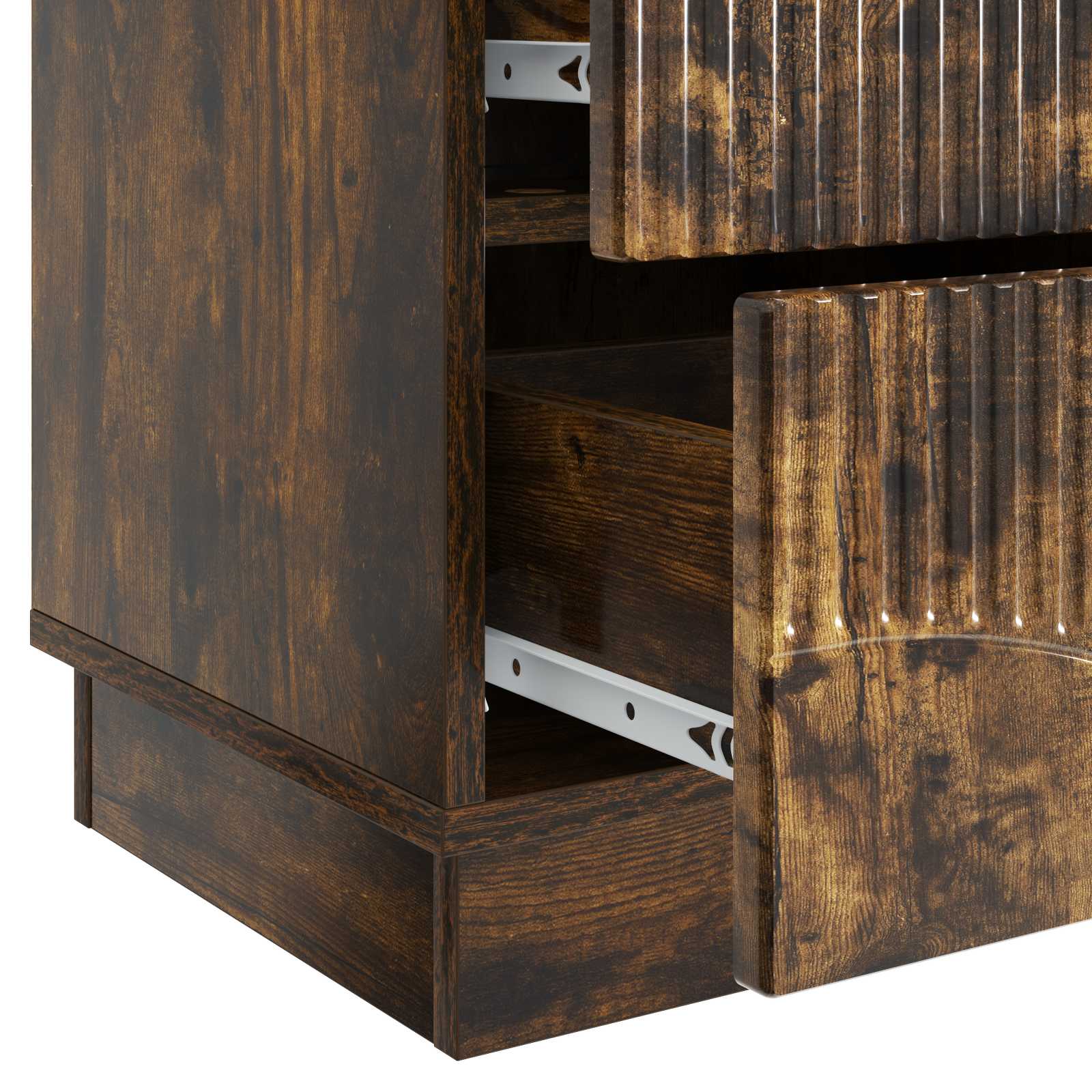 Armadio da Notte con cassetto Rovere Fumo 43 x 34,5 x 44,5 cm | homemem39