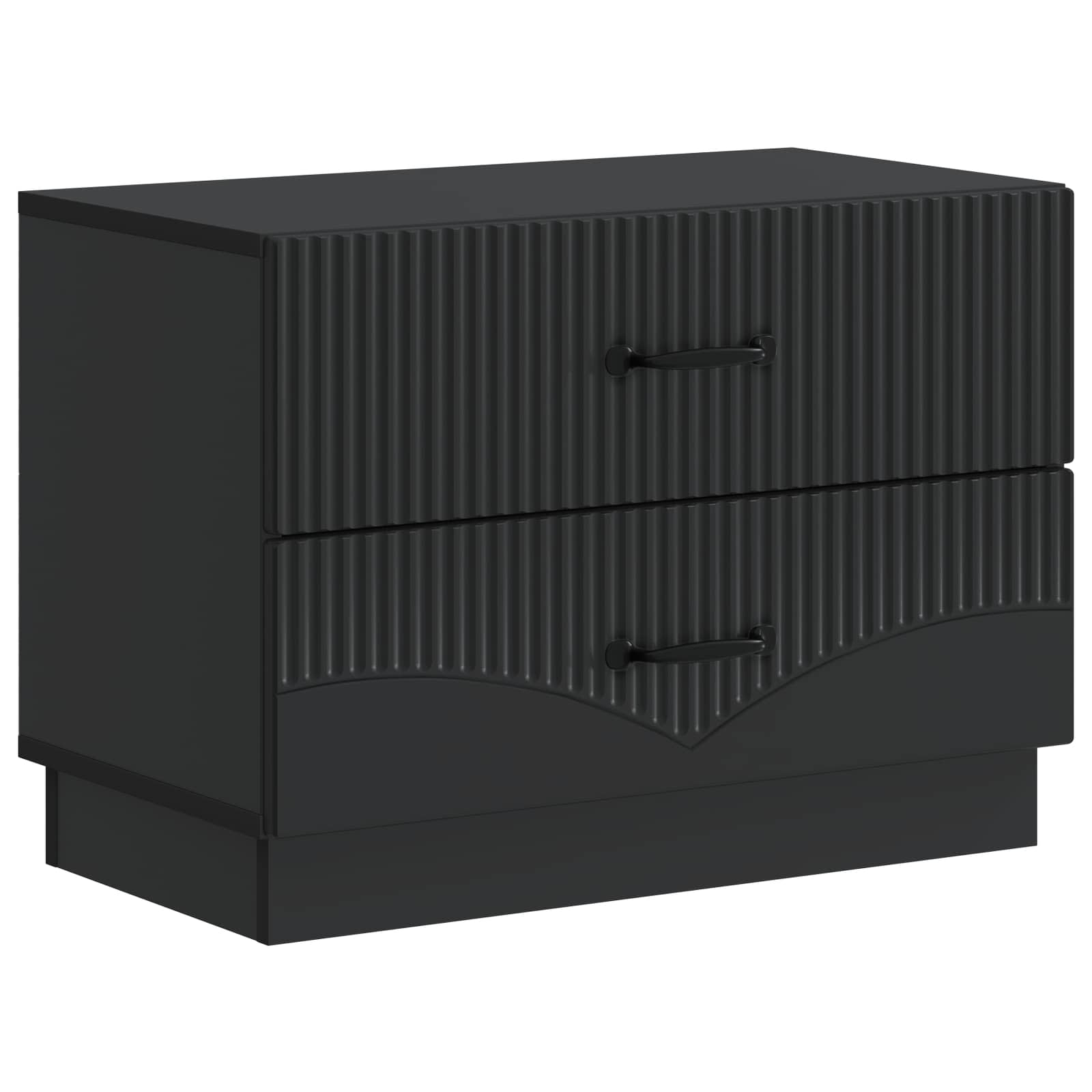 Armadio da Notte Nero 62 x 34,5 x 44,5 cm Legno ingegnerizzato | homemem39