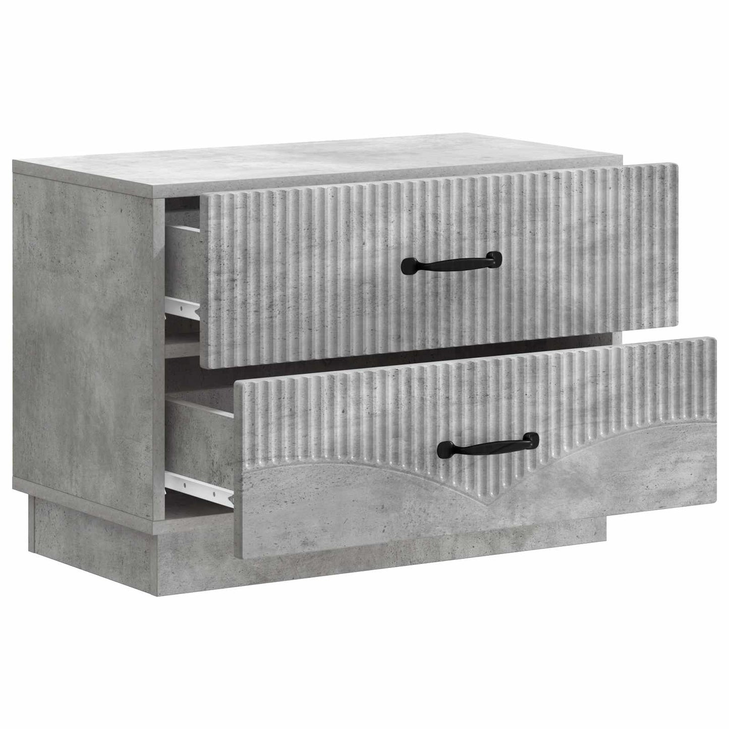 Armadio da Notte Grigio Cemento 62 x 34,5 x 44,5 cm