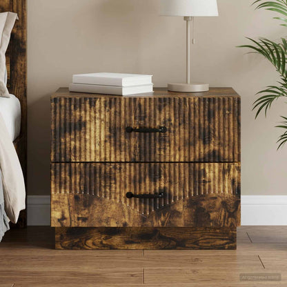 Armadio da Notte con cassetto Rovere Fumo 62 x 34,5 x 44,5 cm