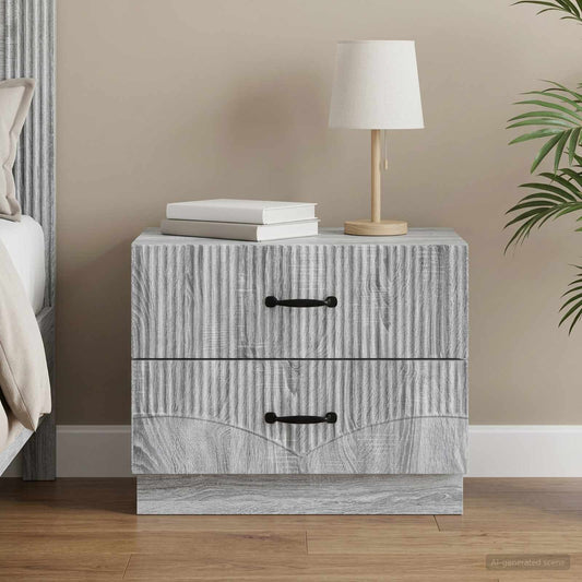 Armadio da Notte Grigio Sonoma 62 x 34,5 x 44,5 cm | homemem39