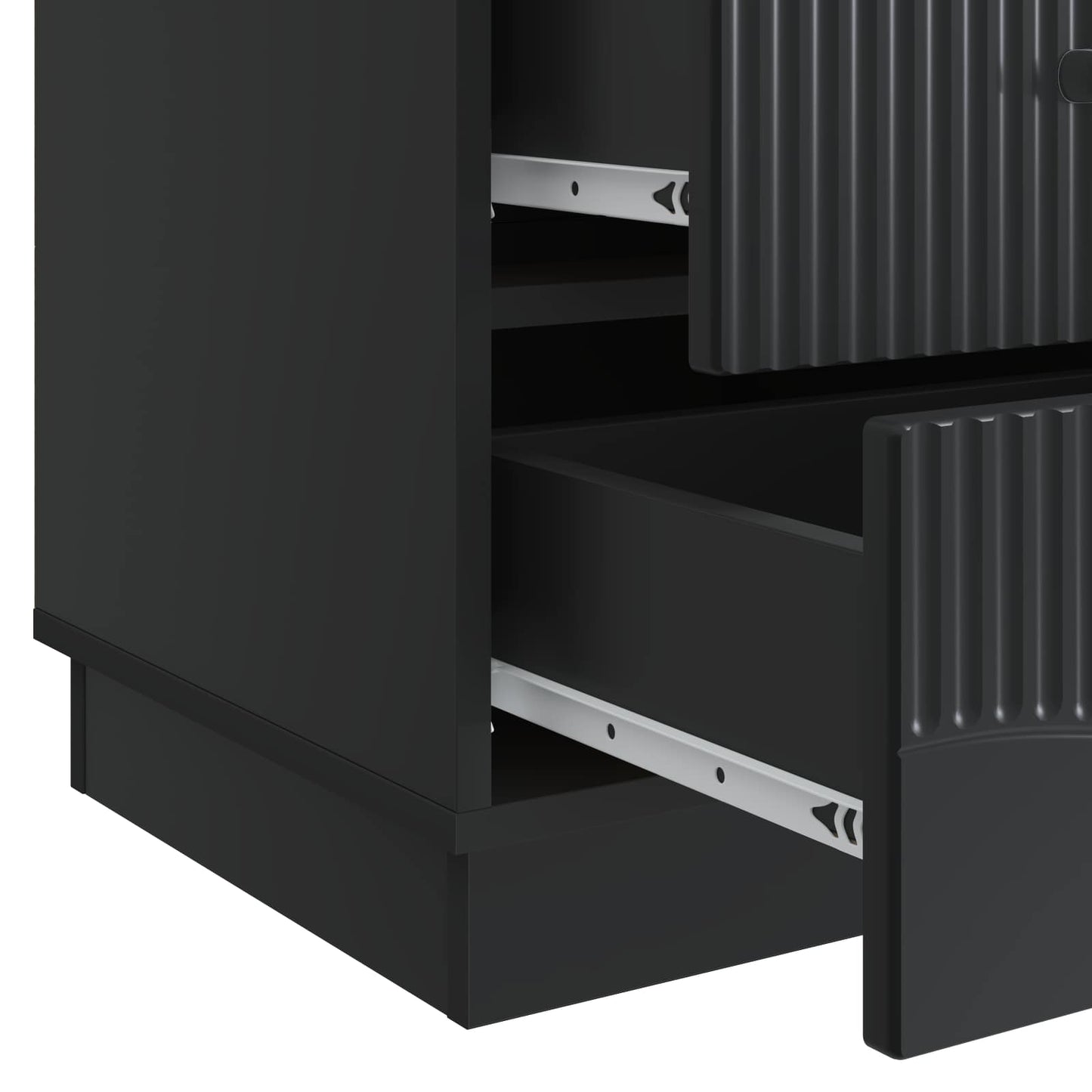 Armadio da Notte Nero 43 x 41 x 63,5 cm Legno ingegnerizzato