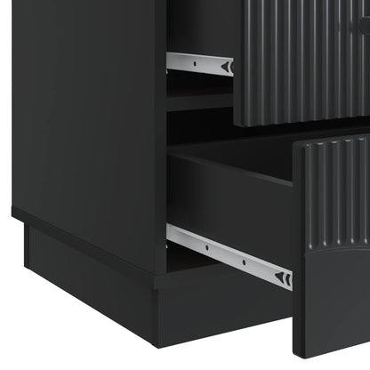 Armadio da Notte Nero 43 x 41 x 63,5 cm Legno ingegnerizzato