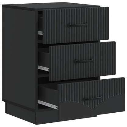 Armadio da Notte Nero 43 x 41 x 63,5 cm Legno ingegnerizzato | homemem39