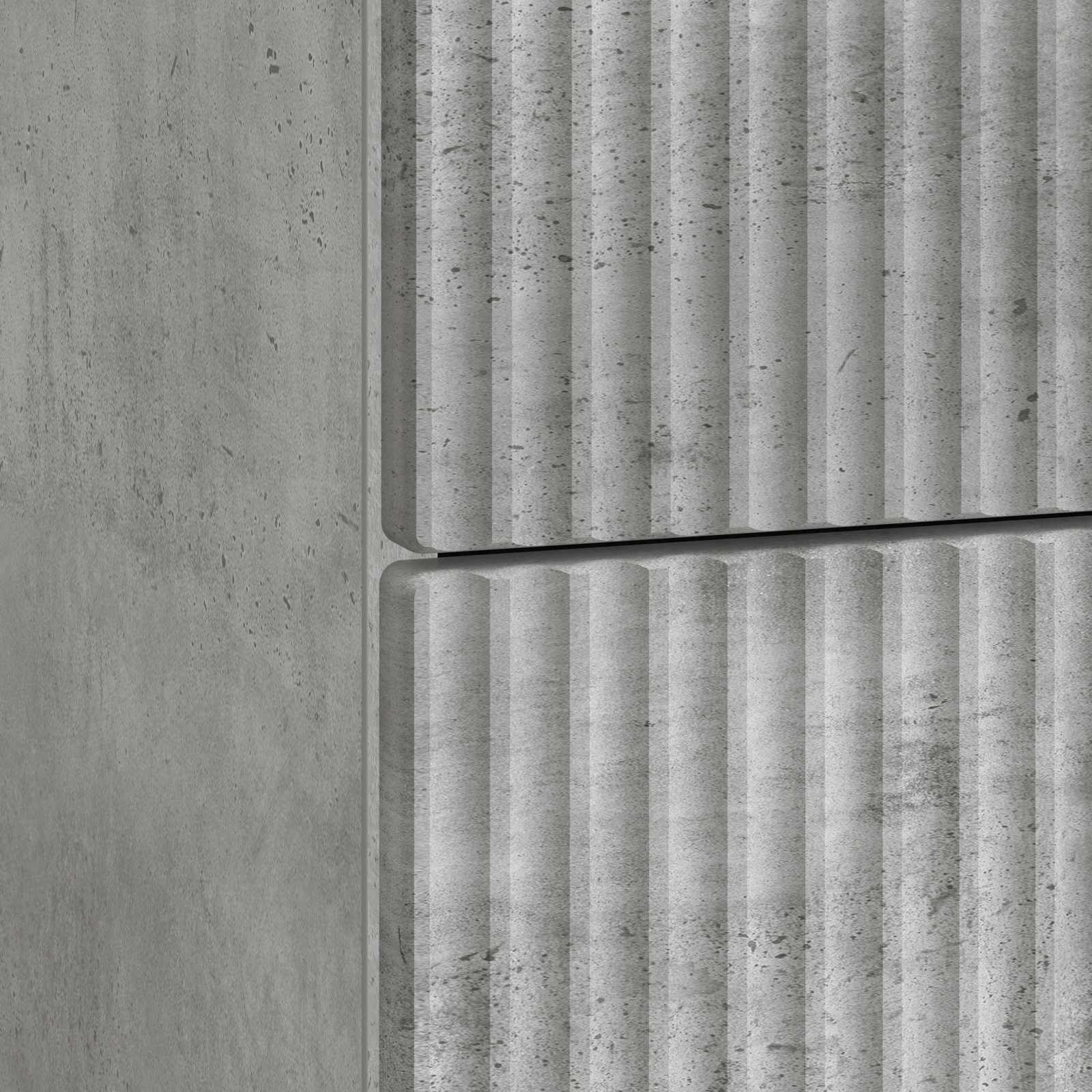 Armadio da Notte con cassetto Grigio Cemento 43 x 41 x 63,5 cm | homemem39