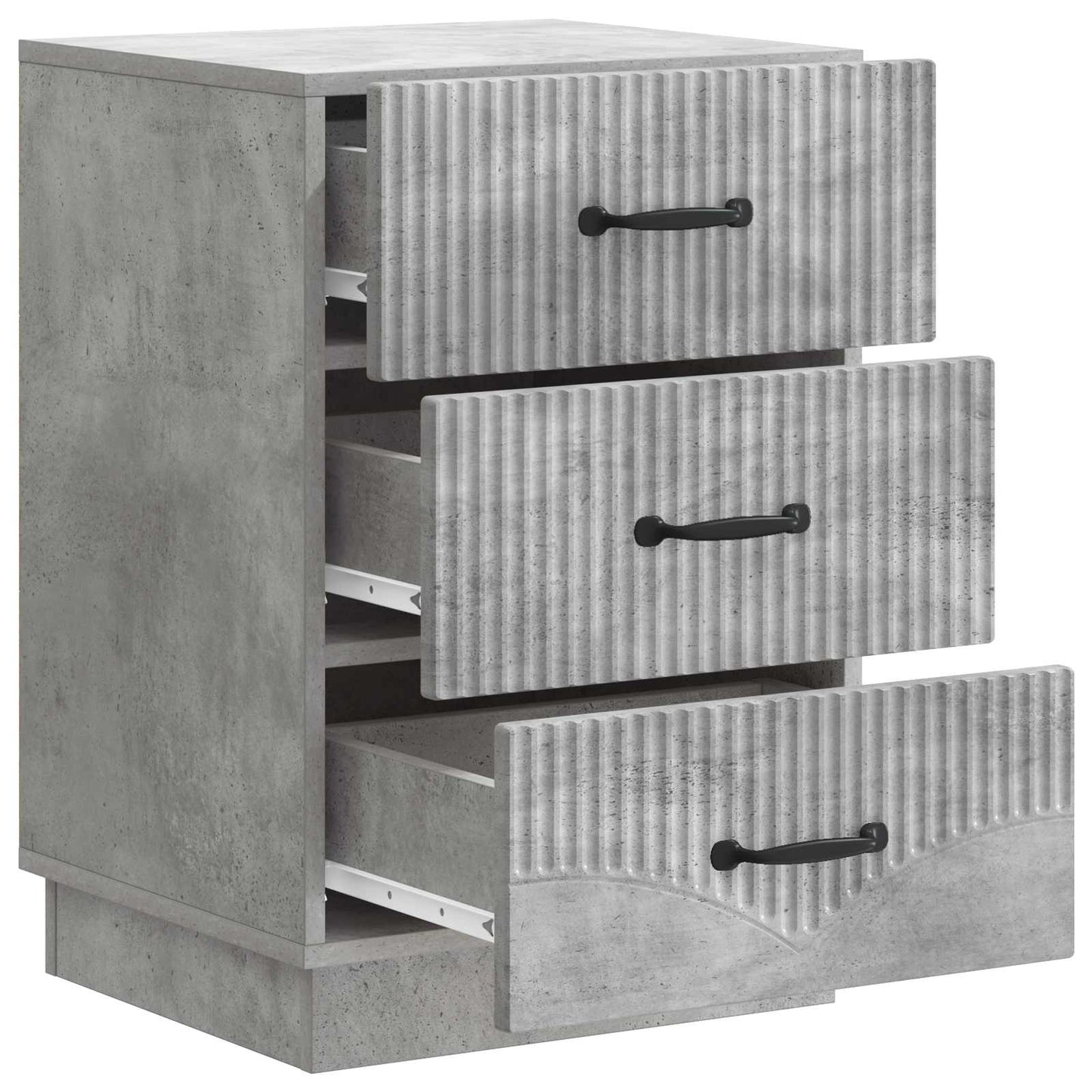 Armadio da Notte con cassetto Grigio Cemento 43 x 41 x 63,5 cm