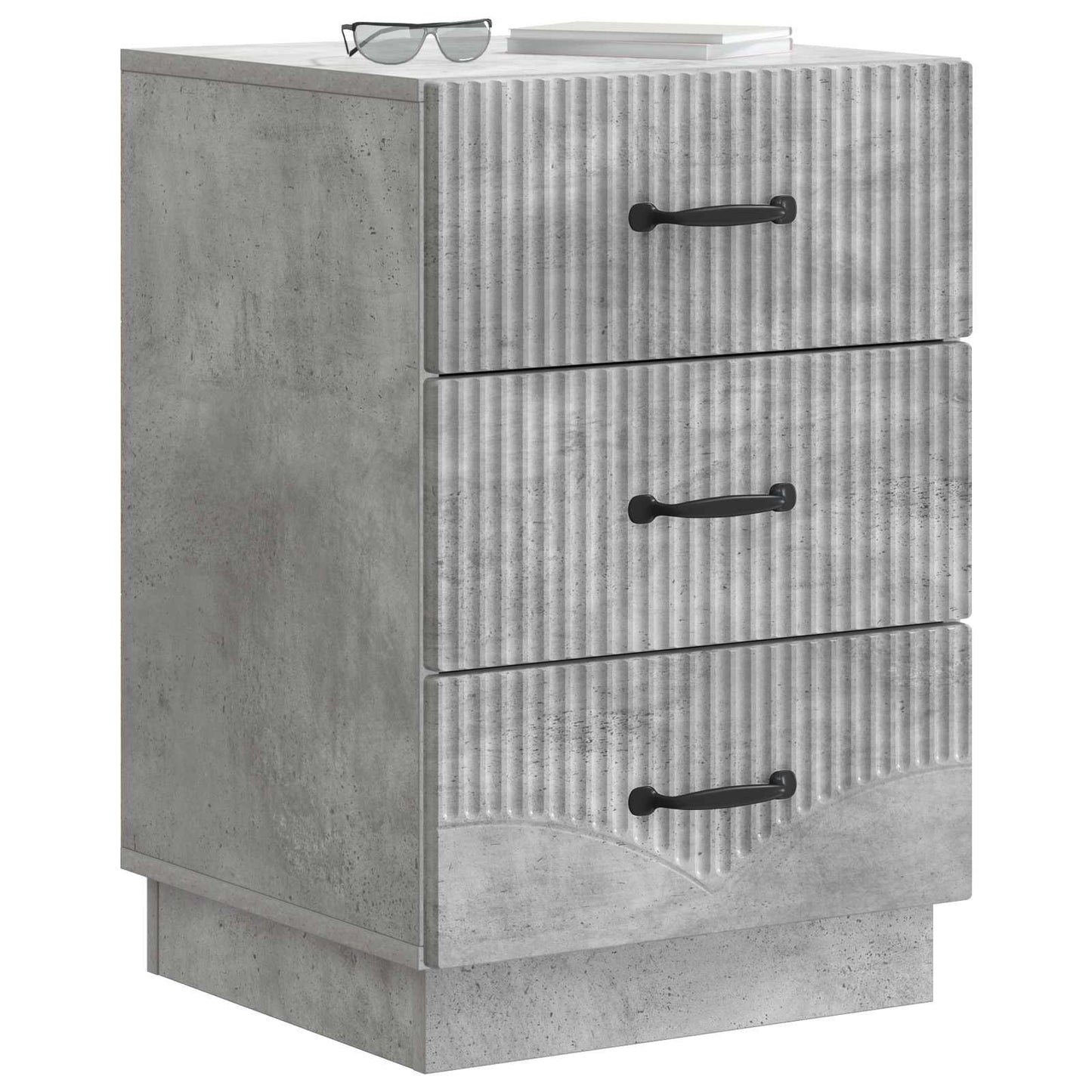 Armadio da Notte con cassetto Grigio Cemento 43 x 41 x 63,5 cm | homemem39