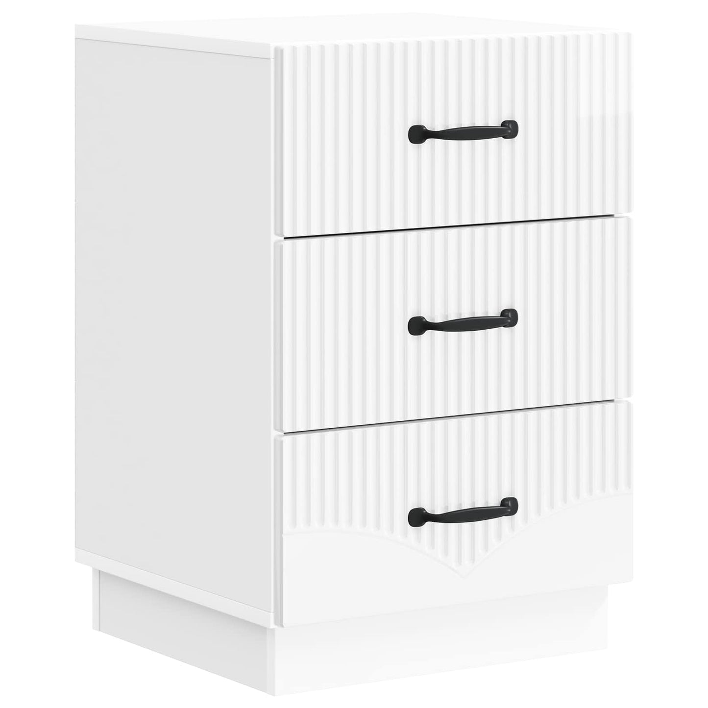 Armadio da Notte con cassetto Bianco Lucido 43 x 41 x 63,5 cm | homemem39