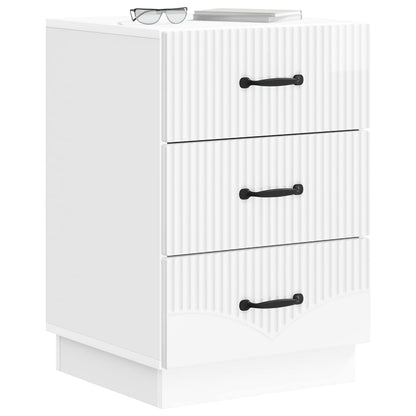 Armadio da Notte con cassetto Bianco Lucido 43 x 41 x 63,5 cm | homemem39