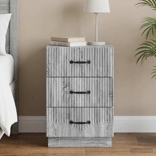 Armadio da Notte con cassetto Grigio Sonoma 43 x 41 x 63,5 cm