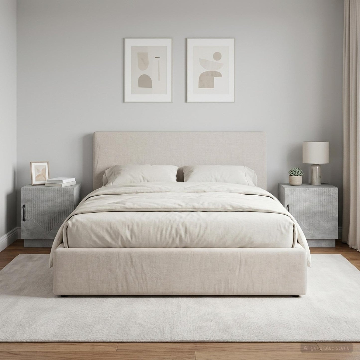 Comodino 2 pcs Grigio Concretè 43 x 34,5 x 47 cm | homemem39