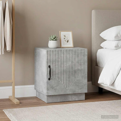 Comodino 2 pcs Grigio Concretè 43 x 34,5 x 47 cm | homemem39