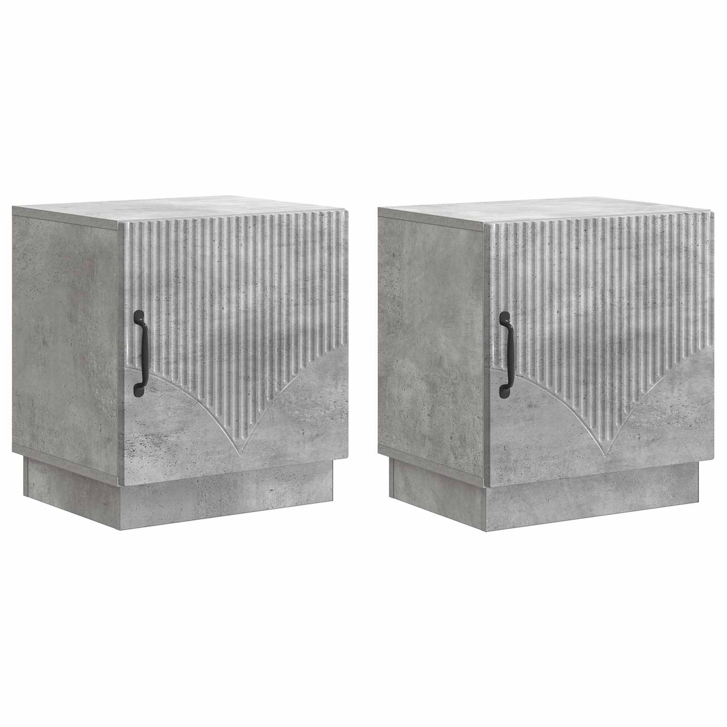 Comodino 2 pcs Grigio Concretè 43 x 34,5 x 47 cm | homemem39