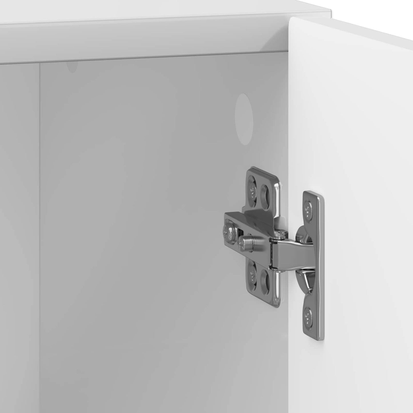 Comodino Bianco Lucido 43 x 34,5 x 47 cm Legno ingegnerizzato | homemem39